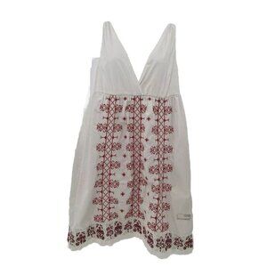 Odd‎ Molly Anthroplolgie Embroidered Cotton Sundress Dress Size 1, No Belt Boho